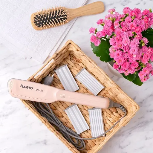 Щипцы для волос Magio МG-175P, 25 Вт, керамические пластины, 2 насадки гофре - фото 3