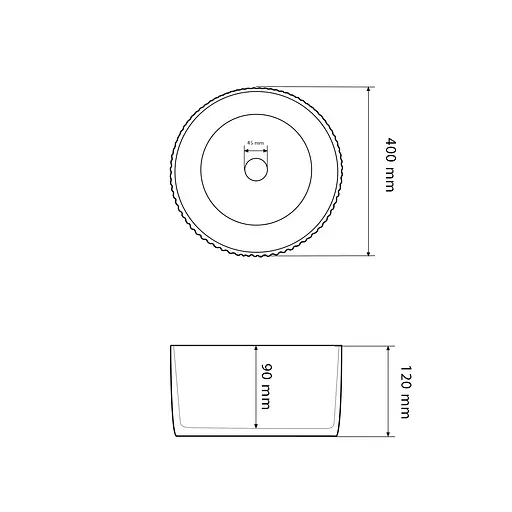 Умивальник VBI Brindisi M stains matt накладний VBI-014101, Мармур - фото 2