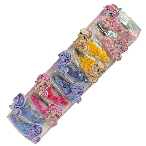 Дитячий затискач для волосся "Міні єдинороги" 0109-126, 10 штук