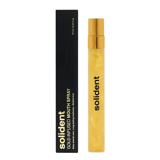 Освежающий спрей для полости рта Solident Gold-Infused Mouth Spray с коллоидным золотом 10 мл