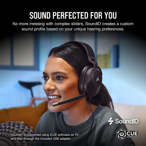 Навушники ігрові Corsair HS65 Surround Carbon (CA-9011270) [75607] - фото 6