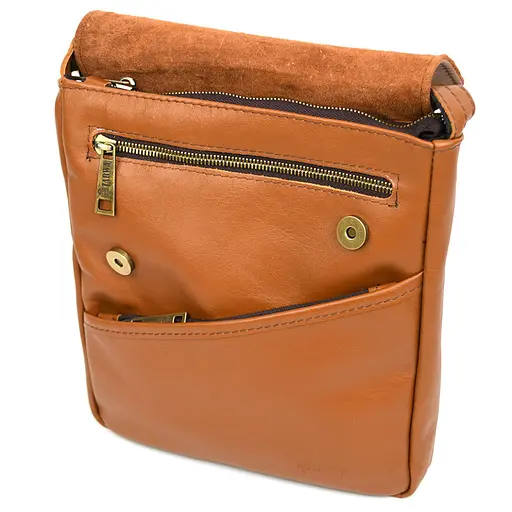 Чоловіча шкіряна сумка через плече TARWA 22х25.5х4 см sum0028174 - фото 6
