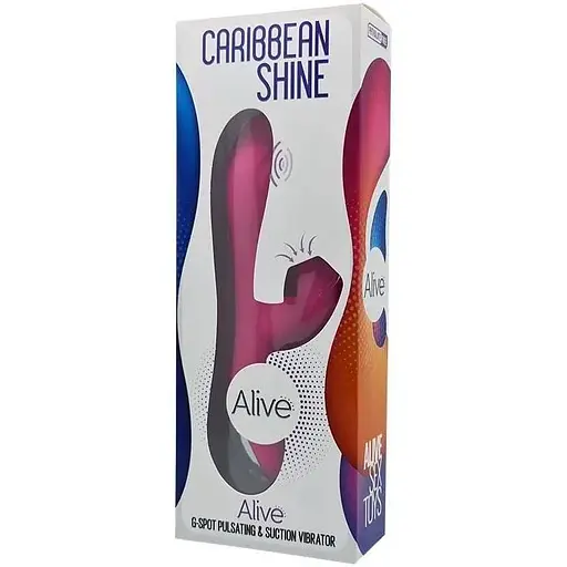 Вібратор-кролик 3 в 1 Alive Caribbean Shine Magenta з вакуумом та пульсуючою стимуляцією точки G - фото 2