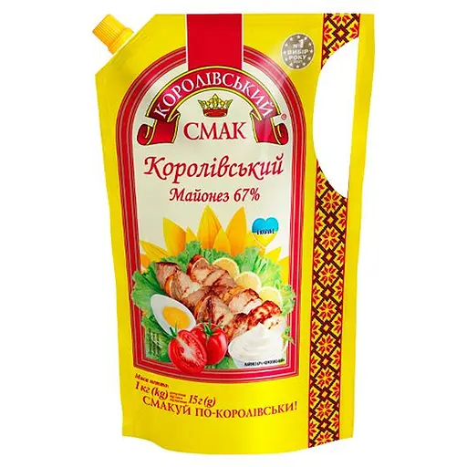 Майонез Королівський смак Королівський 67% 1 кг 