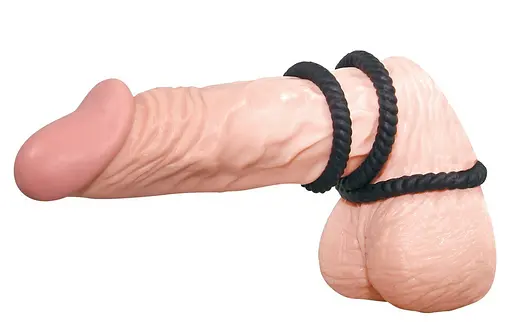 Набор эрекционных колец You2Toys Lust 3 Black 3 шт. черный - фото 4