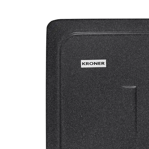 Кухонна мийка гранітна Kroner KRP Komposit GRB-6243 CV031063, Графит - фото 6