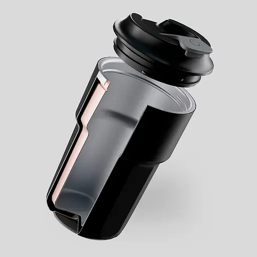 Термокружка Xiaomi DailyElements Drink Cup 420 мл Black (DE08BH003)  - фото 4