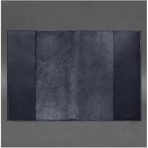 Кожаная обложка BlankNote Standart с картой Украины для нотариального реестра темно-синий - фото 3