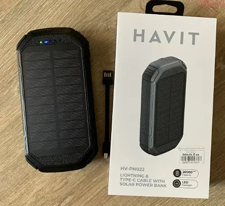 Внешний аккумулятор Havit HV-PN022 20000mAh Solar (Black) - фото 7