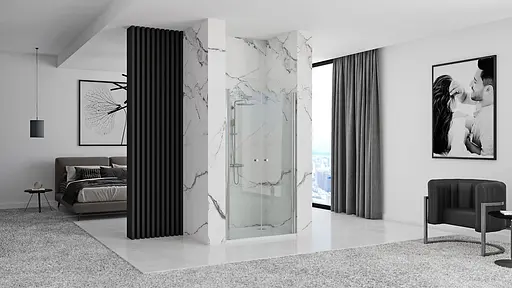 Душевые двери Rea Western N2 80 REA-K9992, прозрачный, хром - фото 5