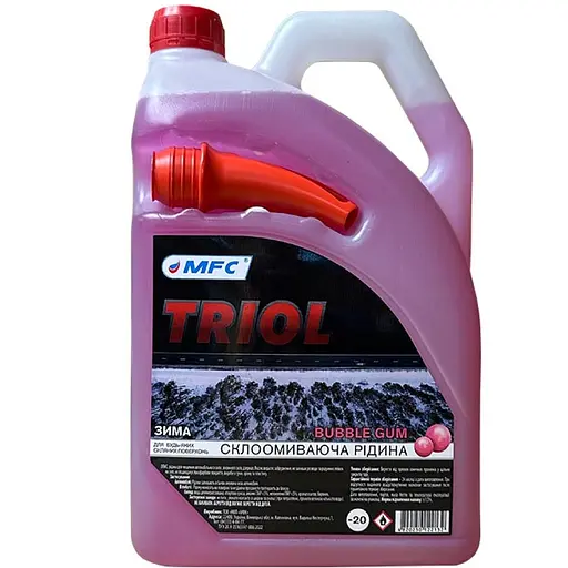 Омивач скла зимовий МФК Triol Bubble gum -20 ПЕ з лійкою 4 л