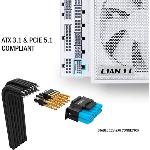 Блок живлення Lian Li EDGE1300 1300W 80 PLUS PLATINUM WHITE (G9P.EG1300.WE00.EU) - фото 6