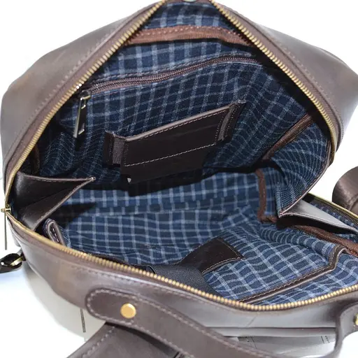 Кожаный мужской рюкзак TARWA 27.5х37х8 см sum0026130 - фото 2