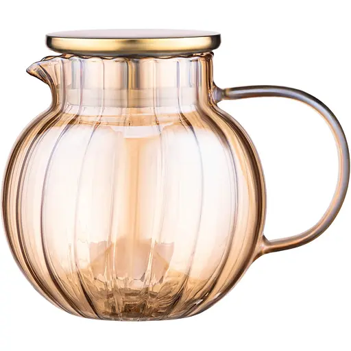 Заварник Ardesto Golden Moon 1 л боросиликатное стекло бамбук золотистый