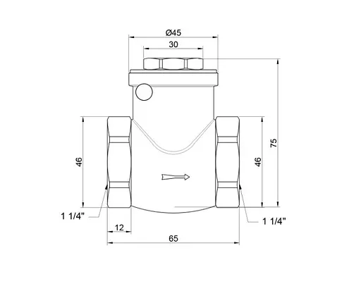 Зворотний клапан пелюстковий Thermo Alliance Standart 1 1/4" ВВ (низького тиску) SD242W32 - фото 4