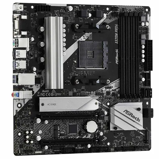 Материнская плата AsRock A520M Pro4 (A520M Pro4) (Socket AM4, AMD A520, Micro-ATX) - фото 3