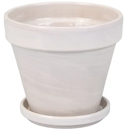 Вазон керамічний Spang BLT Lazur з піддоном 18.5x16 см граніт (3423164) - фото 1