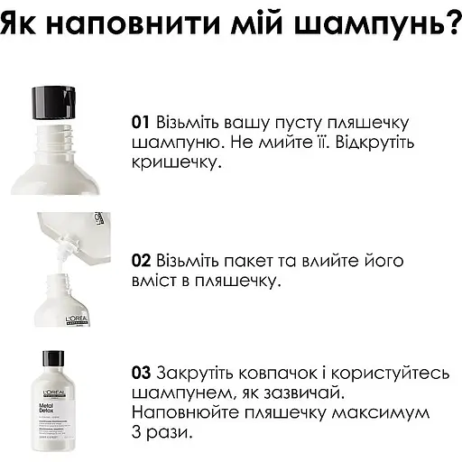 Шампунь L'Oreal Professionnel Serie Expert Metal Detox Anti-metal для зменшення ламкості та небажаної зміни кольору очищувальний 500 мл - фото 2
