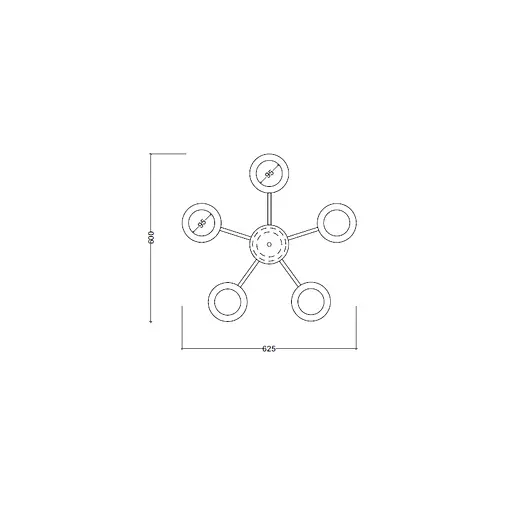 Стельовий світильник SV0027-5P BK+GD - фото 2