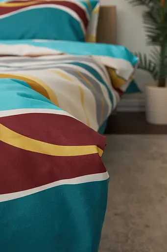 Комплект постельного белья Moon&Star евро 200х220 наволочки 4х50х70 Tangerine Микросатин Premium - фото 5