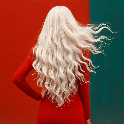 Парик кудрявый длинный ровный срез из термоволокна 80 см светло-русый - фото 2