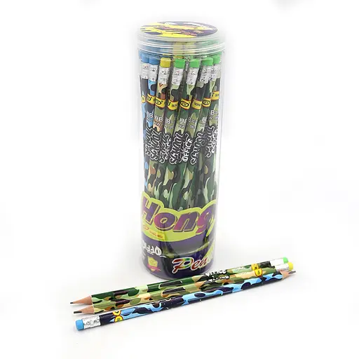 Карандаш чернографитовый Star Color Office, HB, с ластиком, 48 шт.