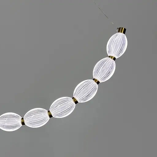 Дуговая Led люстра с 16 прозрачными рельефными шариками в корпусе 120 см Line F | Ст. MJ344-1200L AB+CL - фото 2