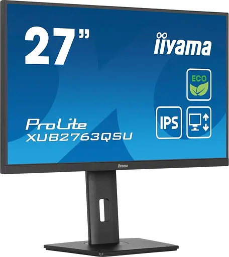 Монітор Iiyama 27" XUB2763QSU-B1 QHD IPS 100Hz (XUB2763QSU-B1) - фото 3