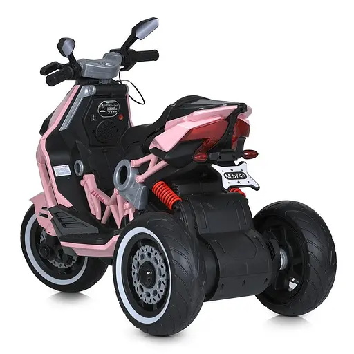 Електромобіль дитячий Bambi Мотоцикл M 5744EL-8 Racer 12V12Ah швидкість 7 км/год EVA колеса рожевий - фото 2