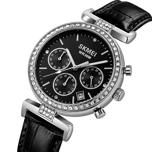 Наручний годинник жіночий 2089SIBK Silver-Black Skmei acs0030307 - фото 2