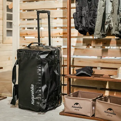 Сумка на колесах Naturehike NH21LX002 85л (Чорна) розмір М - фото 6