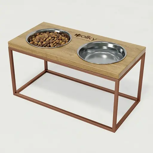 Hollky Base L — миски на підставці для середніх і великих собак (2 × 0,95 л)