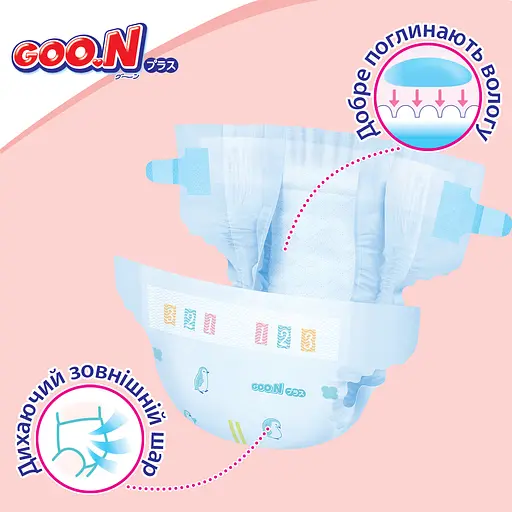 Упаковка трусиків-підгузків Goo.N Plus М (6-11 кг) на липучках для дітей унісекс 112 шт. (56 шт. х 2 шт.) - фото 10
