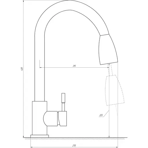 Змішувач для кухні Globus Lux ALPEN SBT1-2031-BB - фото 5