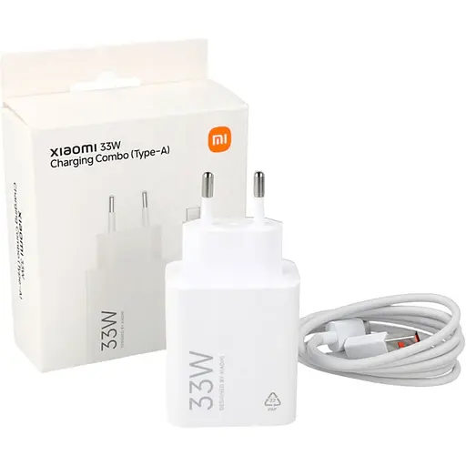 Сетевое зарядное устройство Xiaomi Mi 33W Charging Combo + Cable USB-A - USB-C White (BHR9956EU) [137228] - фото 4