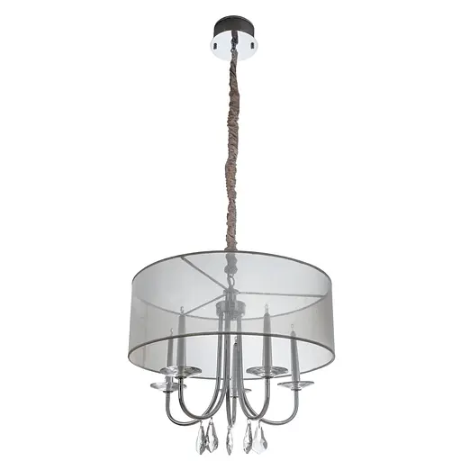 Люстра подвесная Brille галогенная с абажуром G4 20W WH (BL-062S/5)