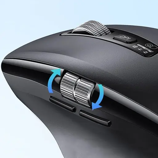 Мишка UGREEN 2.4GHz&BT M751 Ergonomic Contoured-Shape, бездротова, 5000dpi., 5кн., Чорна - фото 8