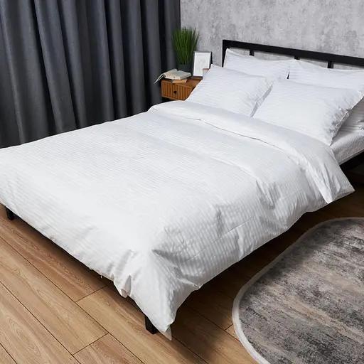 Комплект постільної білизни Moon&Star Бязь Gold Люкс White Harmony King Size 220x240 наволочки 2х40х60 - фото 1