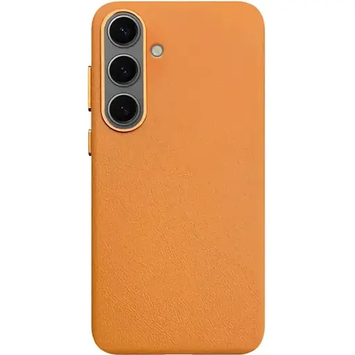 Чехол Epik Leather Case для Samsung Galaxy S25 Orange AAA [133778]