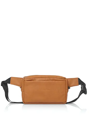 Мужская кожаная сумка бананка 0ST рыжая кожа 24 × 16 (88218121) - фото 1