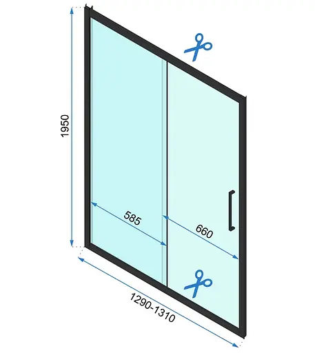 Душевая кабина Rea Rapid Slide 130x100 black пристенная REA-KPL-09885, Черный матовый, Универсальная, прозрачная - фото 6