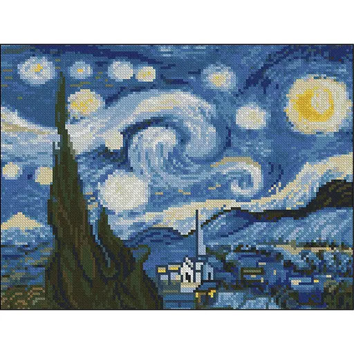 Алмазна мозаїка Strateg ПРЕМІУМ Зоряна ніч без підрамника розміром 30х40 см (ZAV3040-36) - фото 1