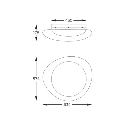 Стельовий світильник AURA FM2201001-570 Zuma Line - фото 2