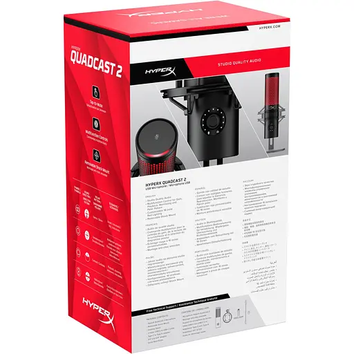 Мікрофон HyperX QuadCast 2 Black (872V1AA) - фото 12