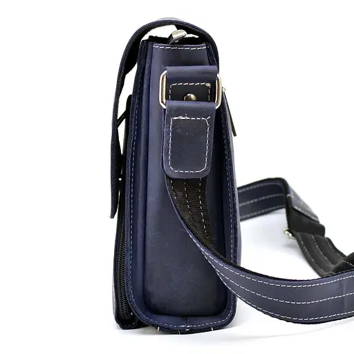 Кожаная мужская сумка через плечо TARWA 26х22х6 см sum0025863 - фото 4