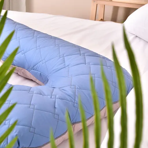 Наволочка на П-подушку İdeia зі стібкою для вагітних та відпочинку 140х75х20 см (8000030029_ джинс/св.сіра) - фото 3