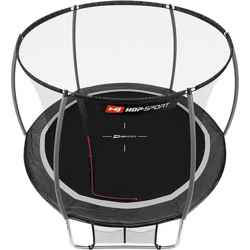 Батут Hop-Sport Premium 10ft (305см) чорно-сірий з внутрішньою сіткою - фото 2