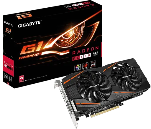 Видеокарта AMD Radeon RX 480 8GB Gigabyte G1 Gaming (GV-RX480G1 GAMING-8GD) Б/У - фото 1