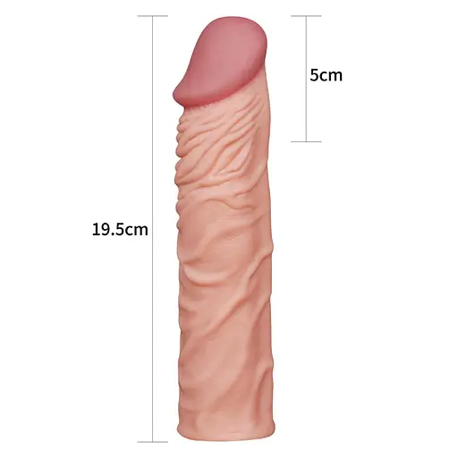 Насадка на пенис Lovetoy Pleasure 18.5 см телесный - фото 6