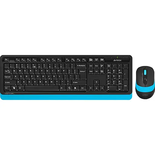 Бездротовий комплект (клавіатура + миша) A4Tech F1110 Fstyler Wireless Black-Blue (FG1010 (Blue)) - фото 1